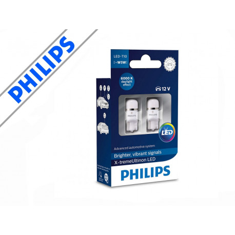 Philips X-treme Ultinon LED 6000K W5W / T10 (2-pak)